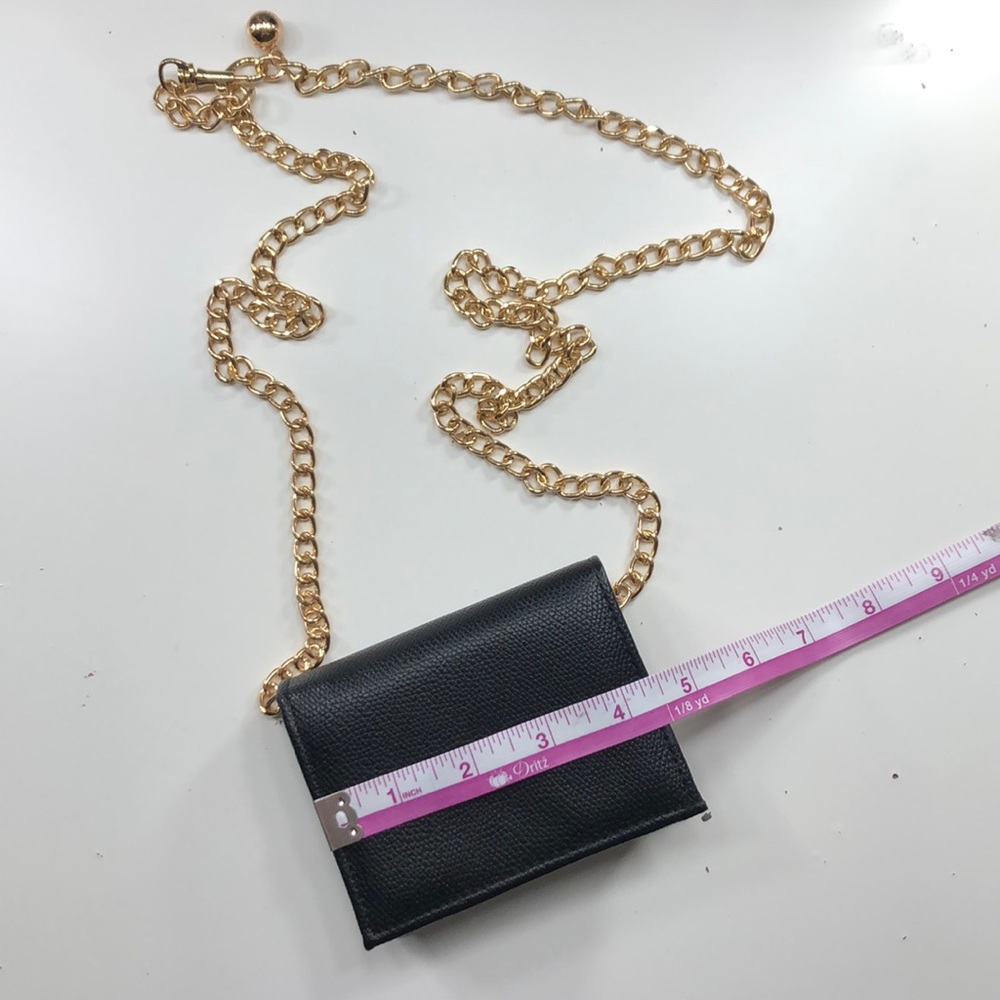 Black wallet chain purse